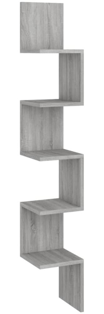 vidaXL Wand-Eckregal Grau Sonoma 20x20x127,5 cm Holzwerkstoff 815211 Bild 1