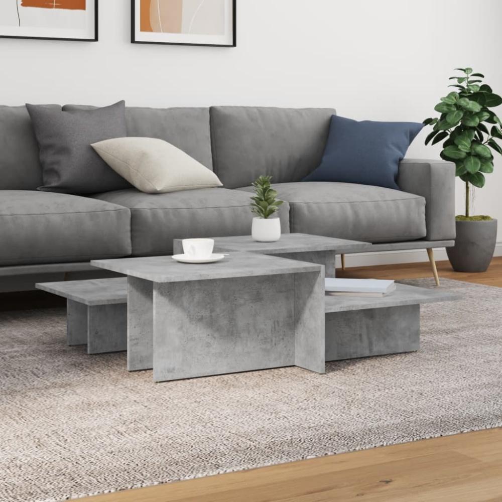 vidaXL Couchtische 2 Stk. Betongrau Holzwerkstoff 3216153 Bild 1