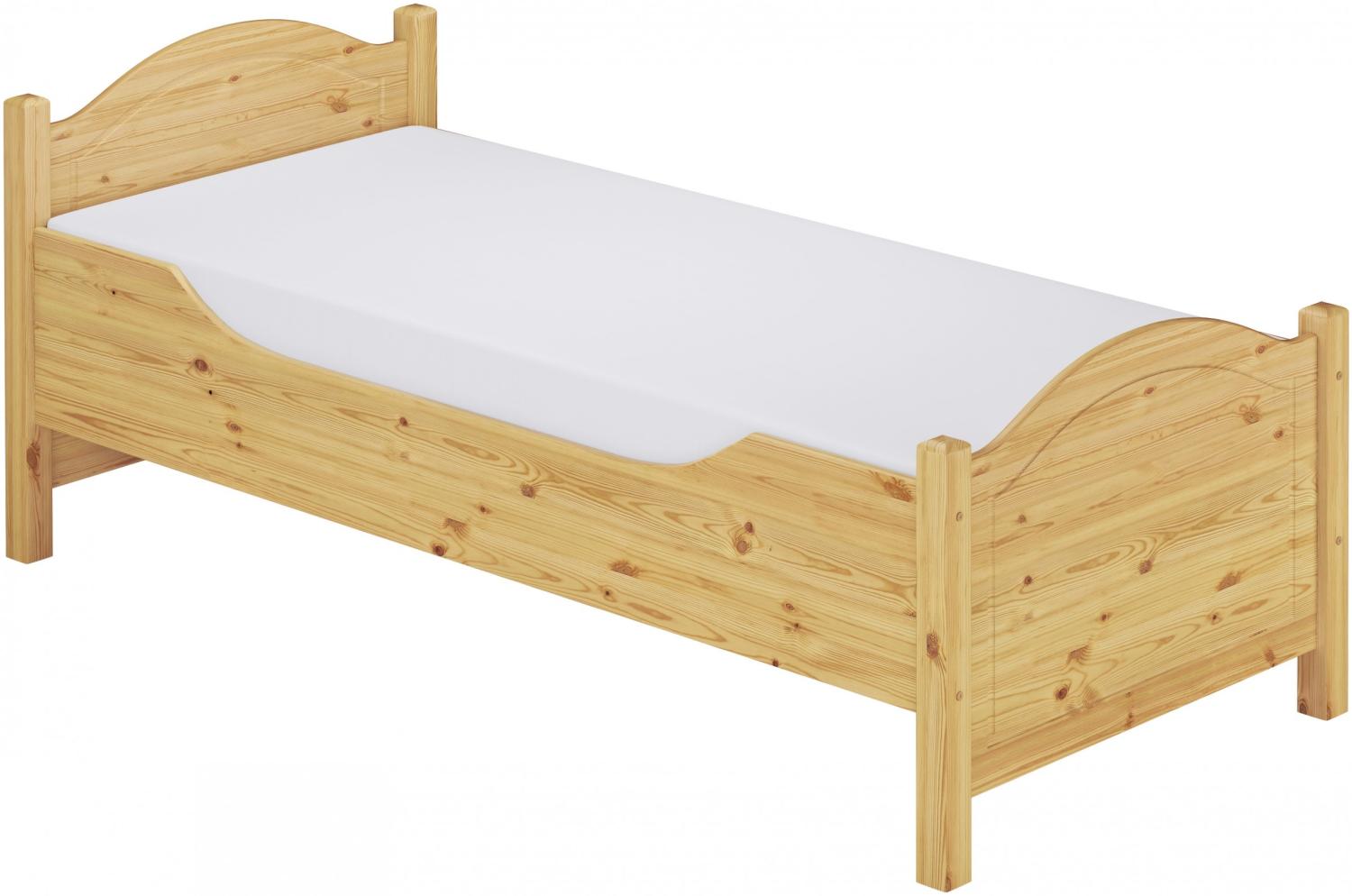 Erst-Holz Seniorenbett extra hoch Rollrost Matratze 100x220 Überlänge Holzbett Einzelbett 60. 40-10-220 M Bild 1