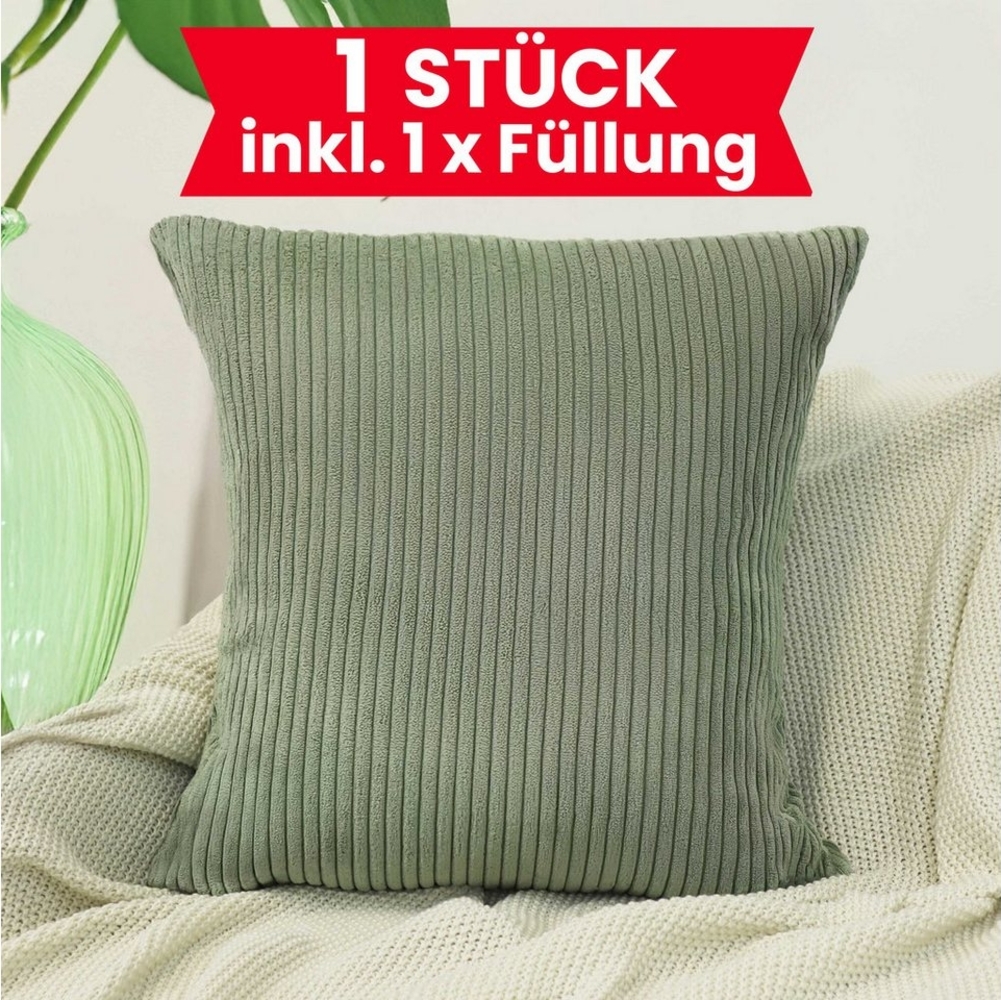 Amilian Dekokissen mit Füllung und Kissenbezug - Deko Kissen, Zierkissen, Sofakissen, (1 Stück), 40x40 cm, Kopfkissen mit Kissenfüllung Bild 1