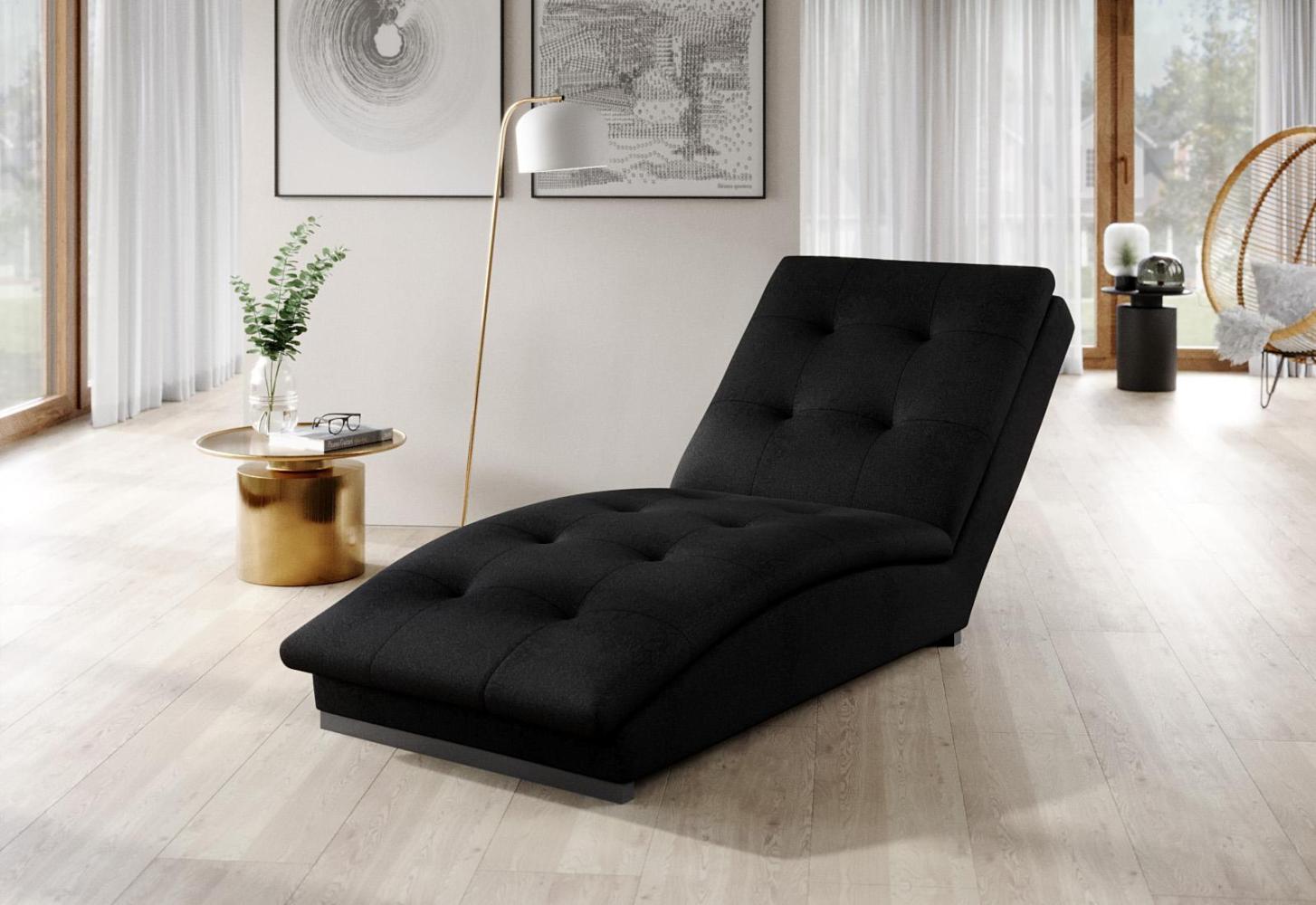 Wohnideebilder Doro Schwarz Chaiselongue CH-DOR-10FL Bild 1