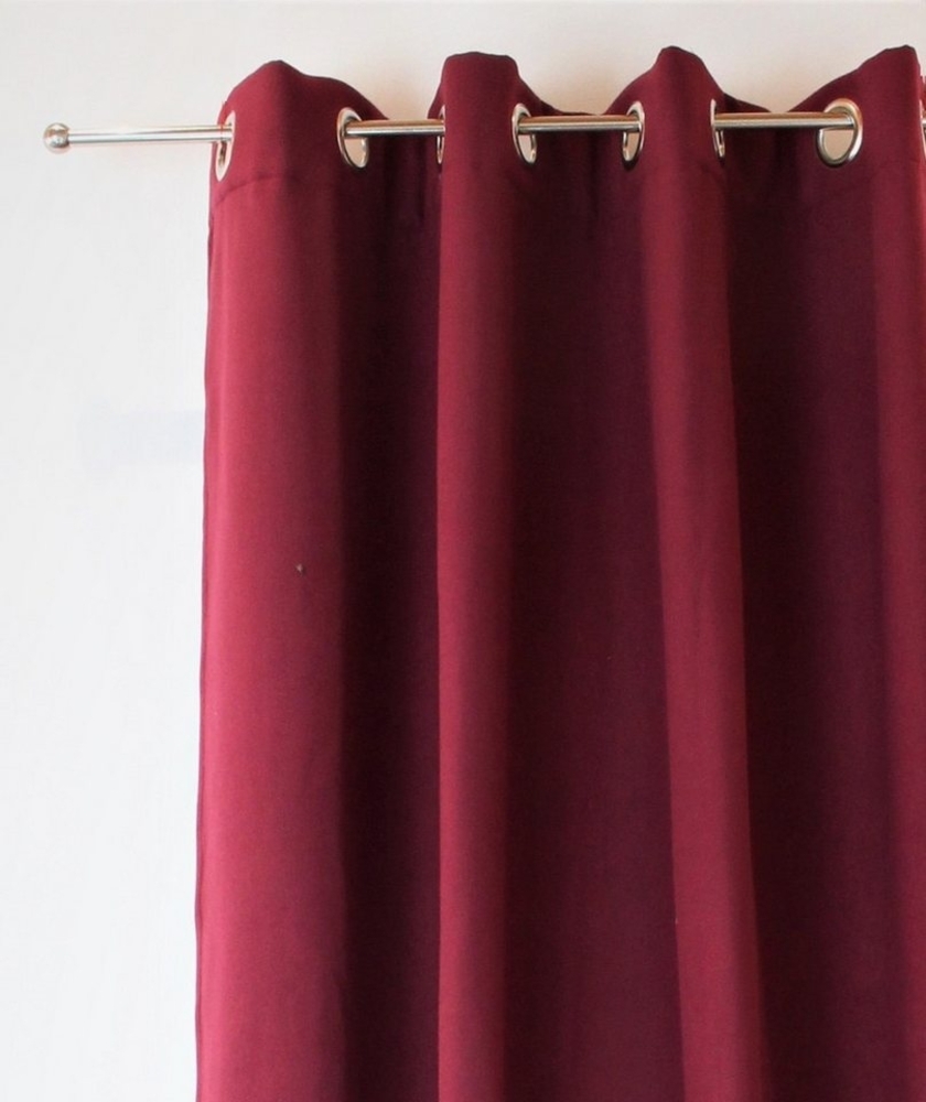 novumfix Vorhang Filzvorhang/Softfilz XXL Kälteschutz bordeaux-rot bis 350 cm lang ÖSEN, verdunkelnd, Schallschutzvorhang Bild 1