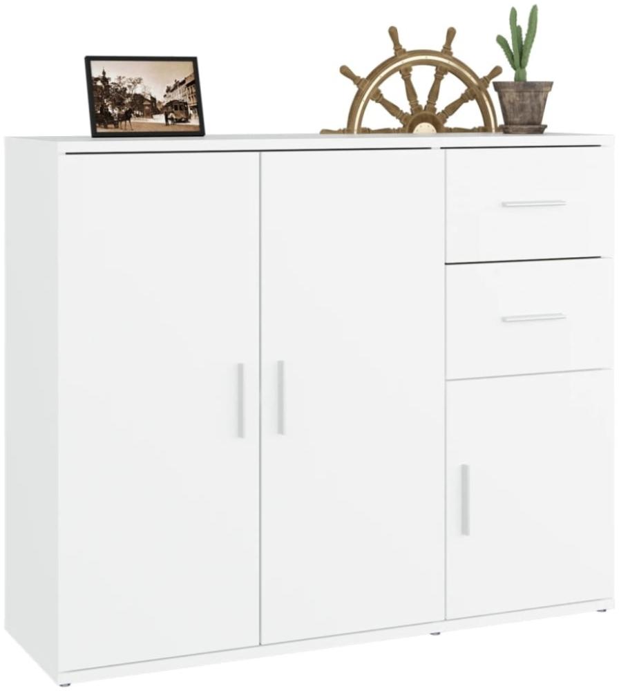 vidaXL Sideboard Weiß 91x29,5x75 cm Holzwerkstoff 823269 Bild 1