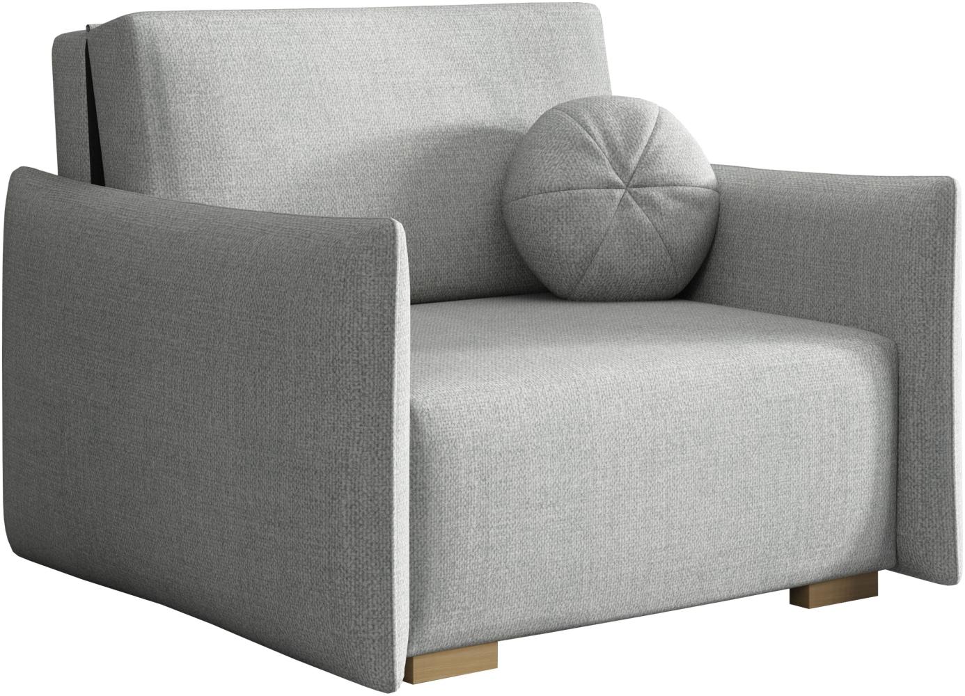 Sofa Viva Glov I mit Schlaffunktion, einsitzer Schlafsofa mit Bettkasten (Farbe: Soul 16) Bild 1