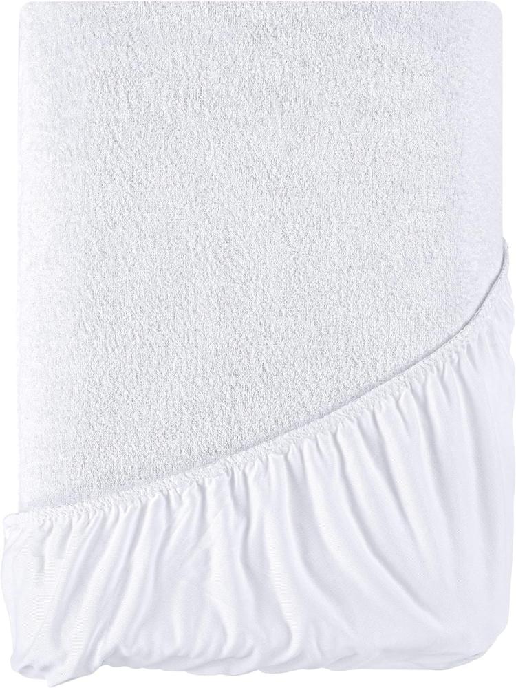 Utopia Bedding Wasserdichter Frottee-Matratzenschoner 160 x 190 x 30 cm, Premium Fottee Matratzenbezug 200 g/m², Atmungsaktiv, Rundum Elastisch Bild 1