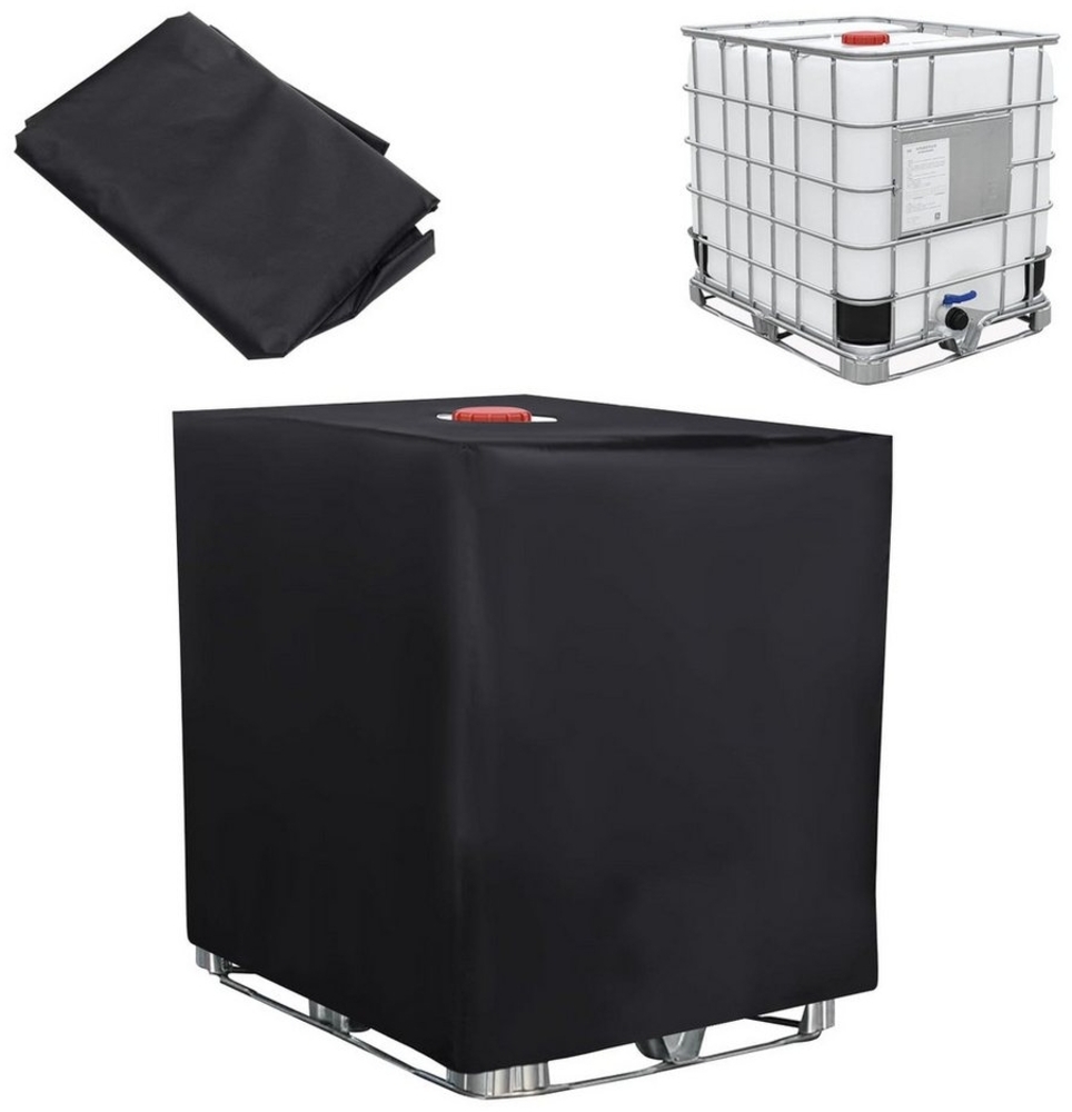 BlingBin Gartenmöbel-Schutzhülle IBC Wassertank Abdeckung 1000L 210D Oxford-Stoff Regenschutzplane (1er Set, 1-St, 1 Stück), regenwassertank abdeckplane UV-Schutz, Staubdicht,120X100X116cm Bild 1