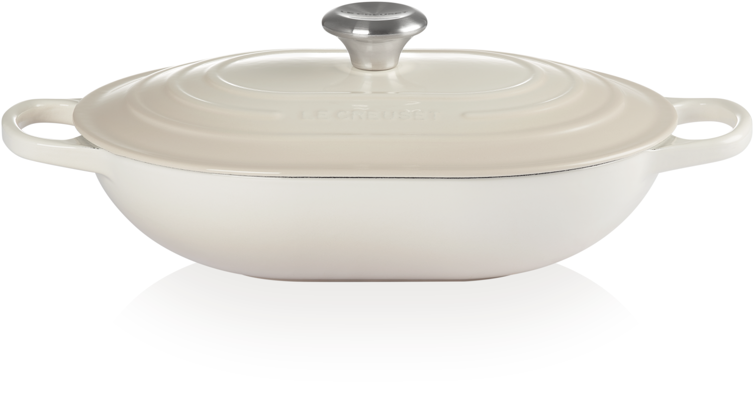 Le Creuset Oblong Signature 31 cm Meringue Bild 1