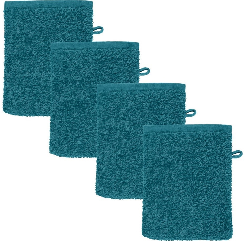 REDBEST Waschhandschuh Waschhandschuh "Oceanside" 4er-Pack, Frottier, Walk-Frottier Uni Bild 1