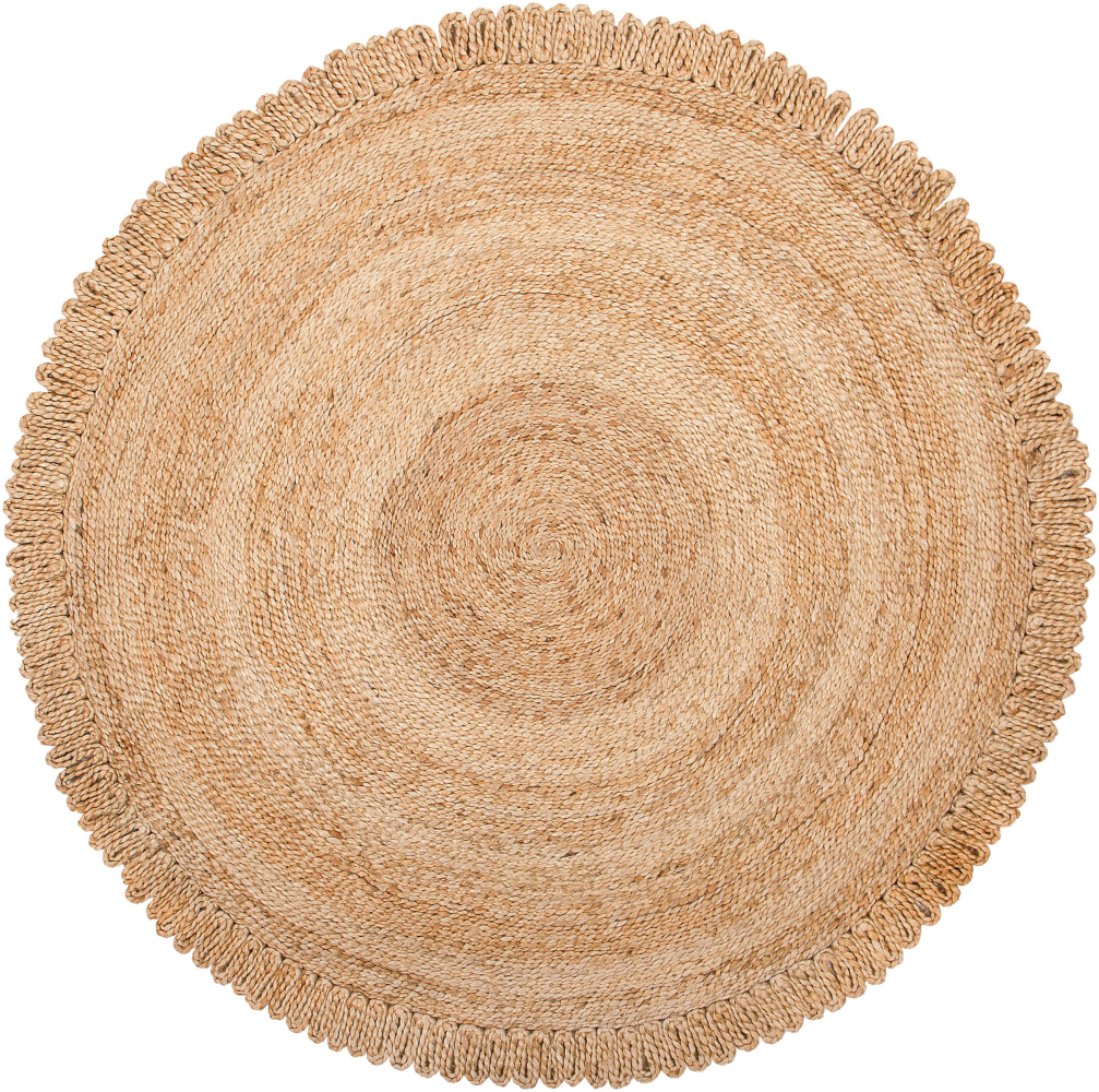 Teppich Jute beige ⌀ 140 cm ERENCE Bild 1