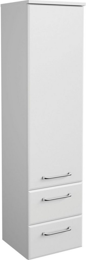 Saphir Midischrank Quickset Badschrank 35 cm breit, 1 Tür, 2 Schubladen, 2 Einlegeböden Badezimmer-Midischrank inkl. Türdämpfer, Griffe in Chrom glänzend Bild 1