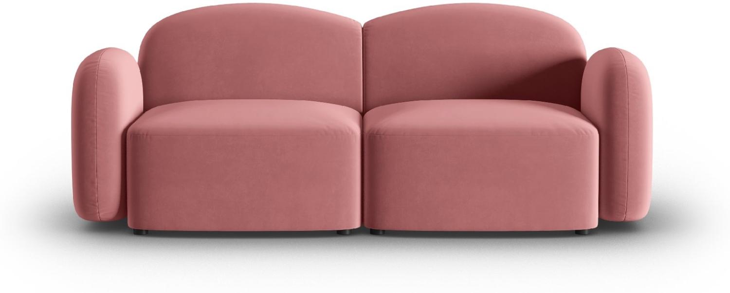 Micadoni Sofa Blair 2-Sitzer Samtstoff Lachs Bild 1