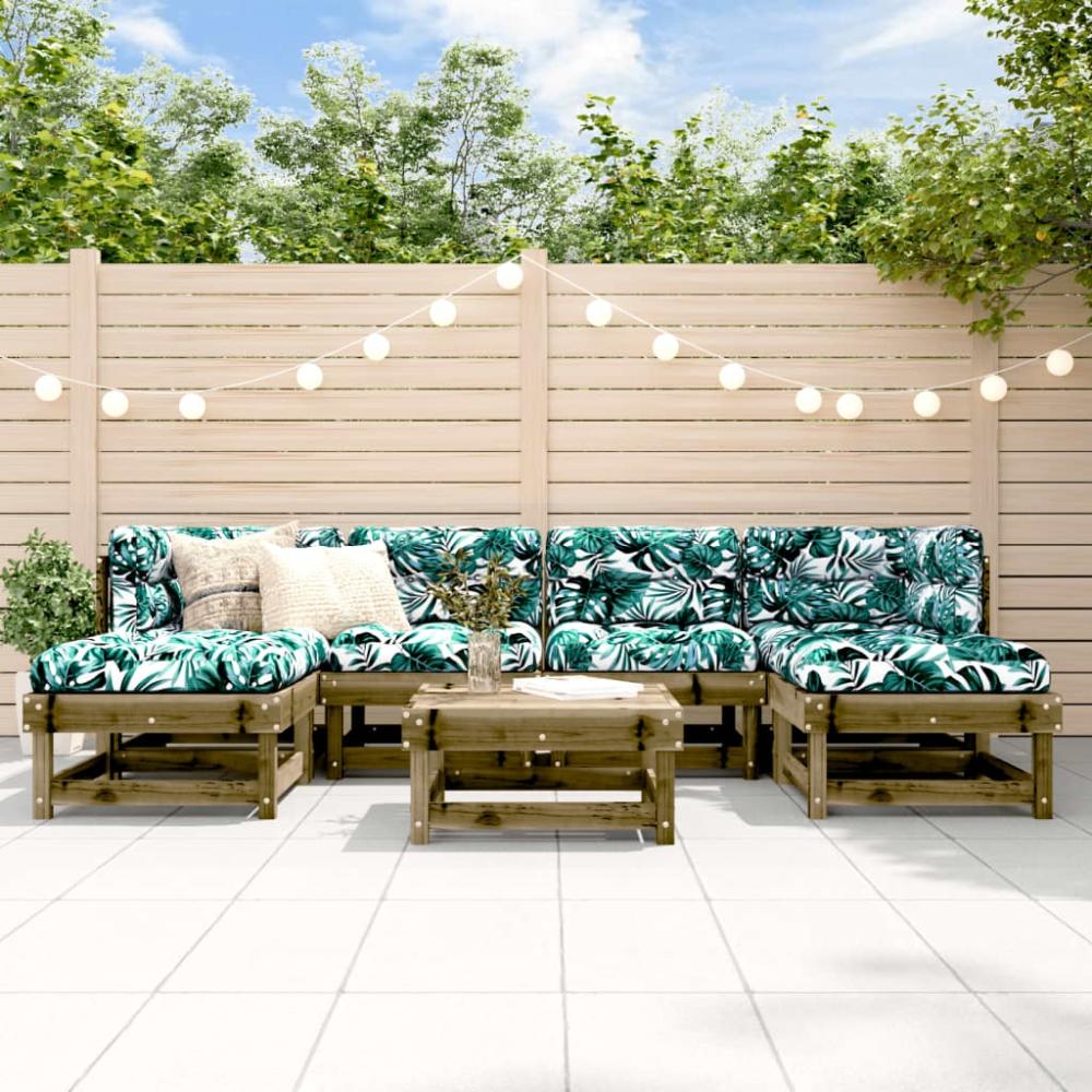 vidaXL 7-tlg. Garten-Lounge-Set Kiefernholz Imprägniert 3186346 Bild 1