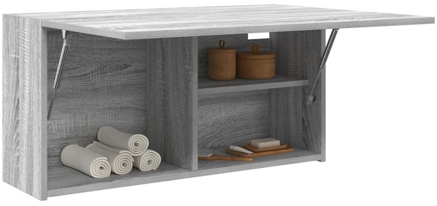 vidaXL Bad-Wandschrank Grau Sonoma 80x25x40 cm Holzwerkstoff 860090 Bild 1