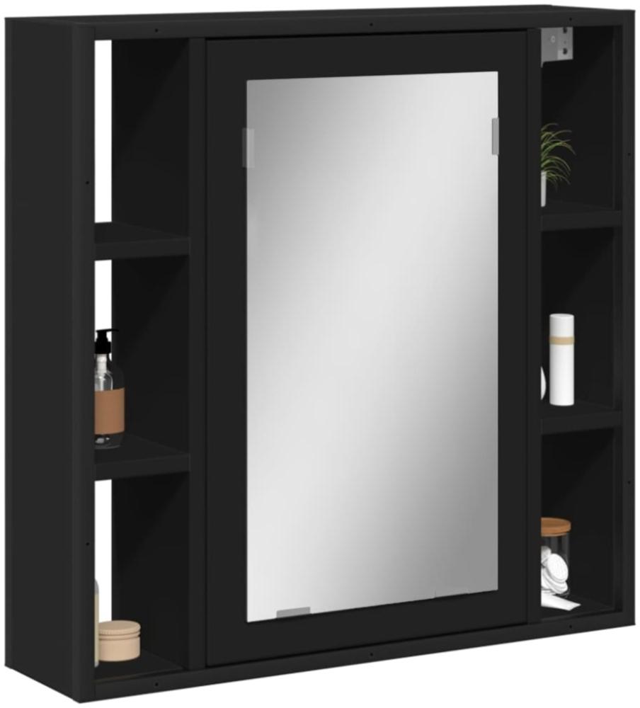 vidaXL Bad-Spiegelschrank Schwarz 60x16x60 cm Holzwerkstoff 842426 Bild 1