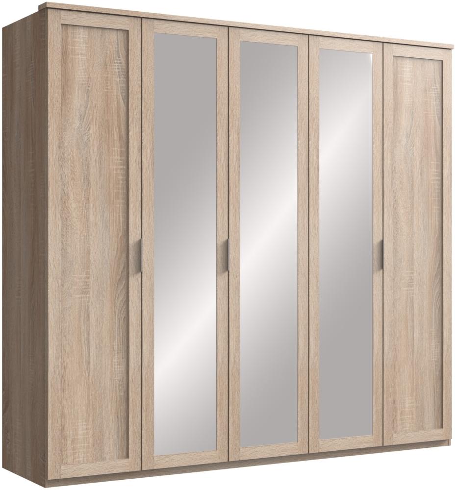 Drehtürenschrank >NADJA< (BxH: 225x208 cm) in EICHE SAEGERAU-NACHBILDUNG Bild 1