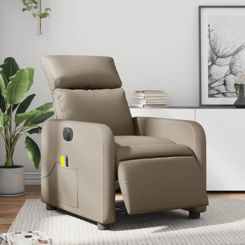 vidaXL Massagesessel Elektrisch Cappuccino-Braun Kunstleder 3206748 Bild 1