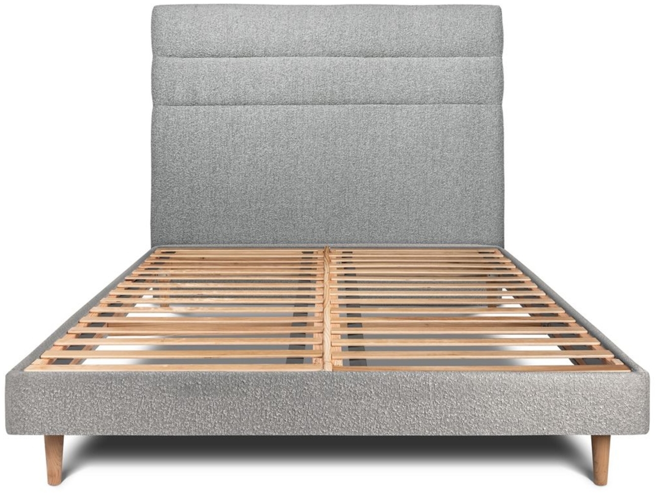 Bett mit gefüttertem Kopfteil – Bouclé-Stoff - 180 x 200 cm Bild 1