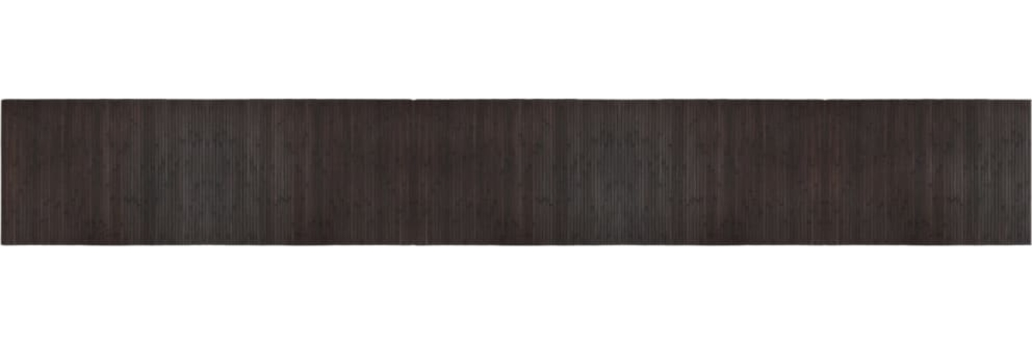 vidaXL Teppich Rechteckig Dunkelbraun 70x500 cm Bambus 376767 Bild 1