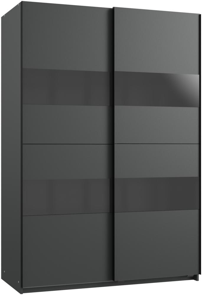 Kleiderschrank >Altona1< (B/H/T: 135x198x64 cm) in Graphit - 135x198x64 (BxHxT) Bild 1