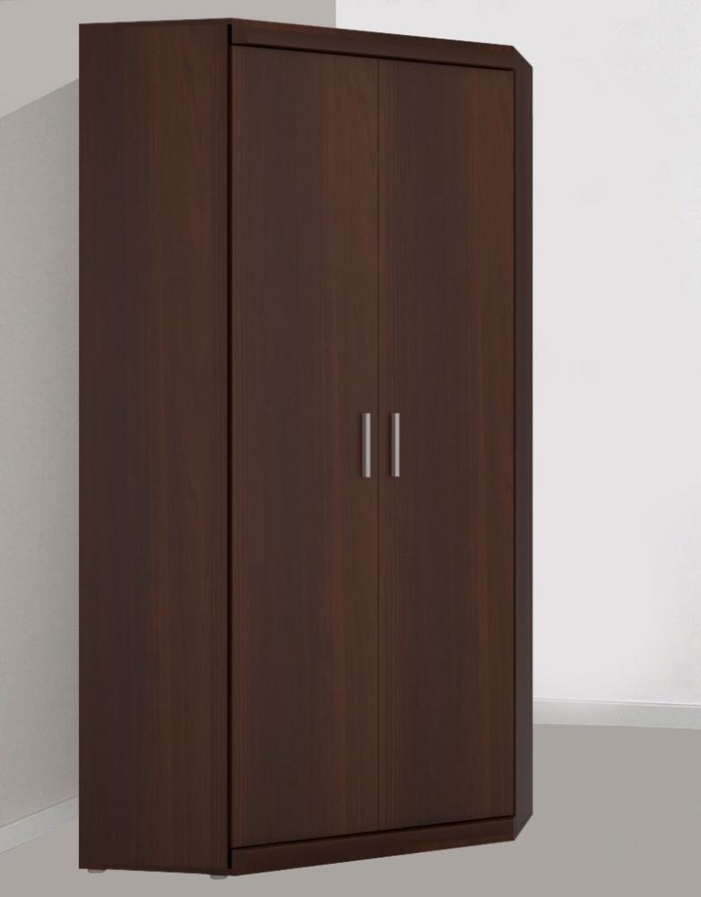 Eckkleiderschrank 93x93cm Schlafzimmer Eckschrank nussbaum imperial Bild 1