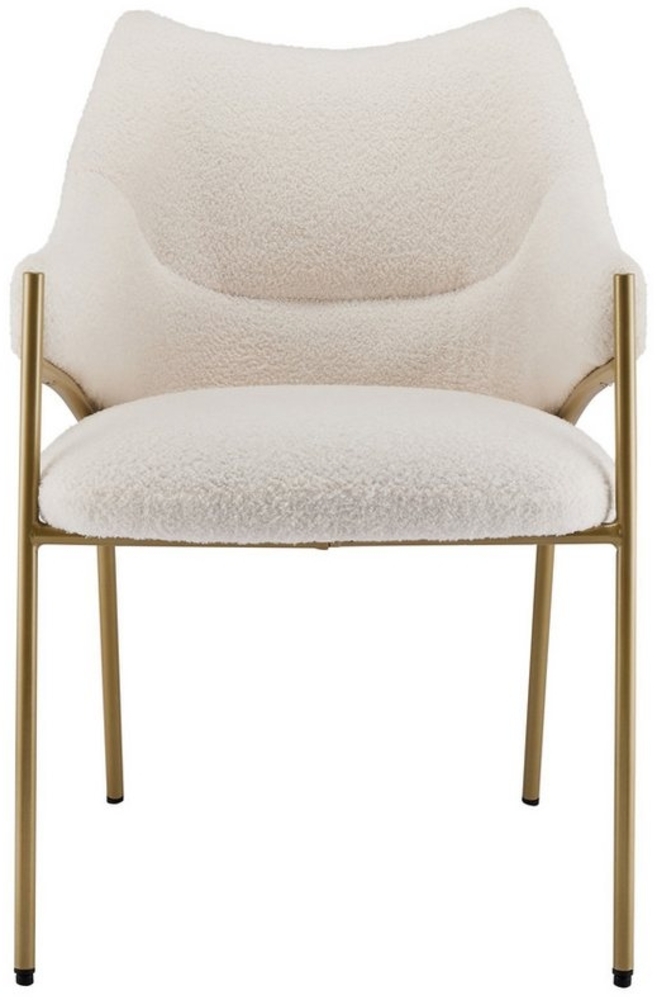 i@home Esszimmerstuhl Loungesessel Sofastuhl,Armlehnensessel Sessel,Lamm Plüsch Stoff (1 St), Beige Bild 1