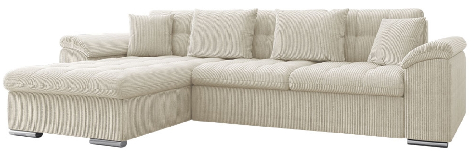 Ecksofa Diana Cord (Farbe: Poso 100, Seite: Links) Bild 1