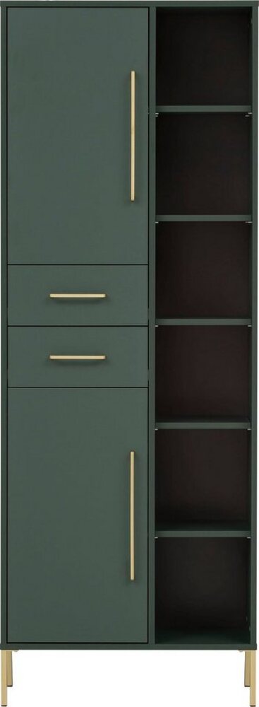 welltime Hochschrank Kent mit goldfarbenen Griffen Breite 67,1 cm, made in Germany Bild 1