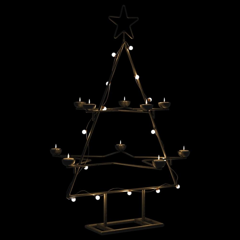 vidaXL Metall-Weihnachtsbaum zum Dekorieren Schwarz 75 cm 4018962 Bild 1