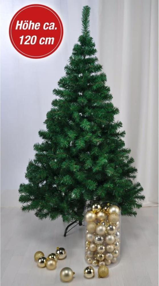 HI Weihnachtsbaum mit Ständer aus Metall Grün 120 cm 438380 Bild 1