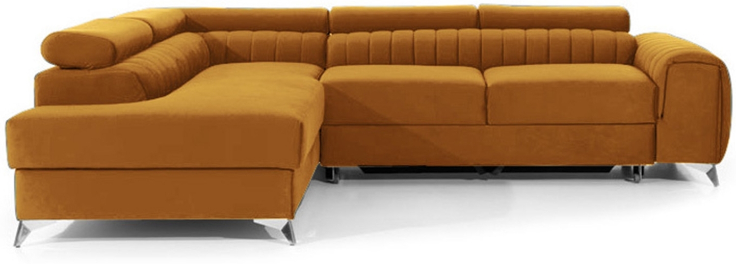 Ecksofa Laurence mit Schlaffunktion und Bettkasten - Monolith-Stoff Bild 1