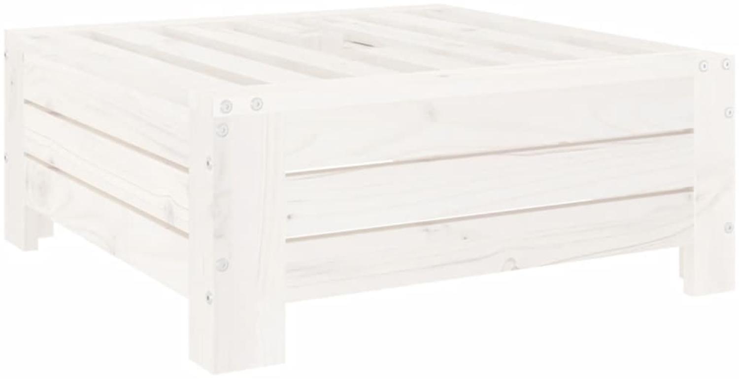 vidaXL Verkleidung für Sonnenschirmständer Weiß Massivholz Kiefer 825332 Bild 1