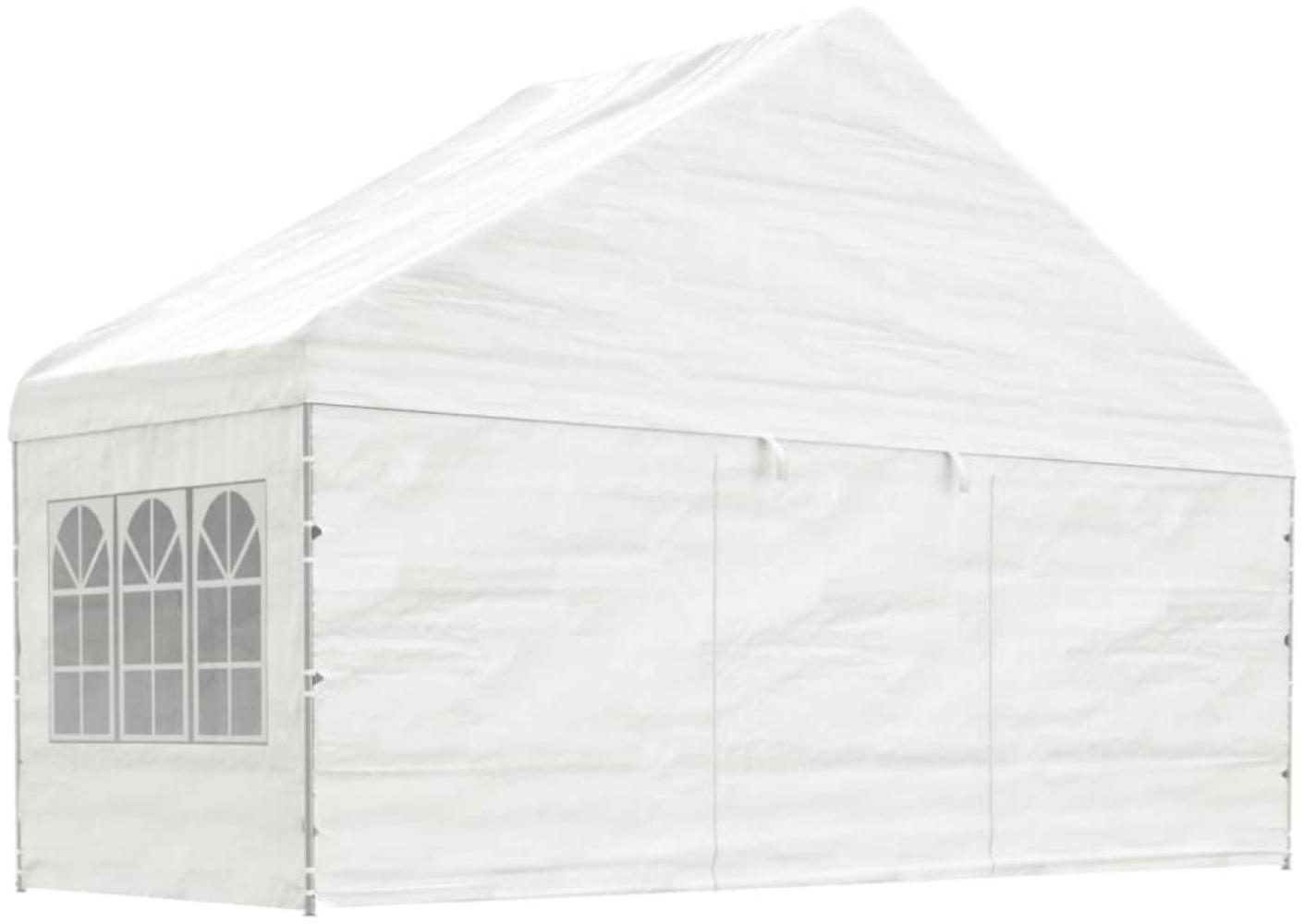 vidaXL Pavillon mit Dach Weiß 5,88x2,23x3,75 m Polyethylen 362633 Bild 1