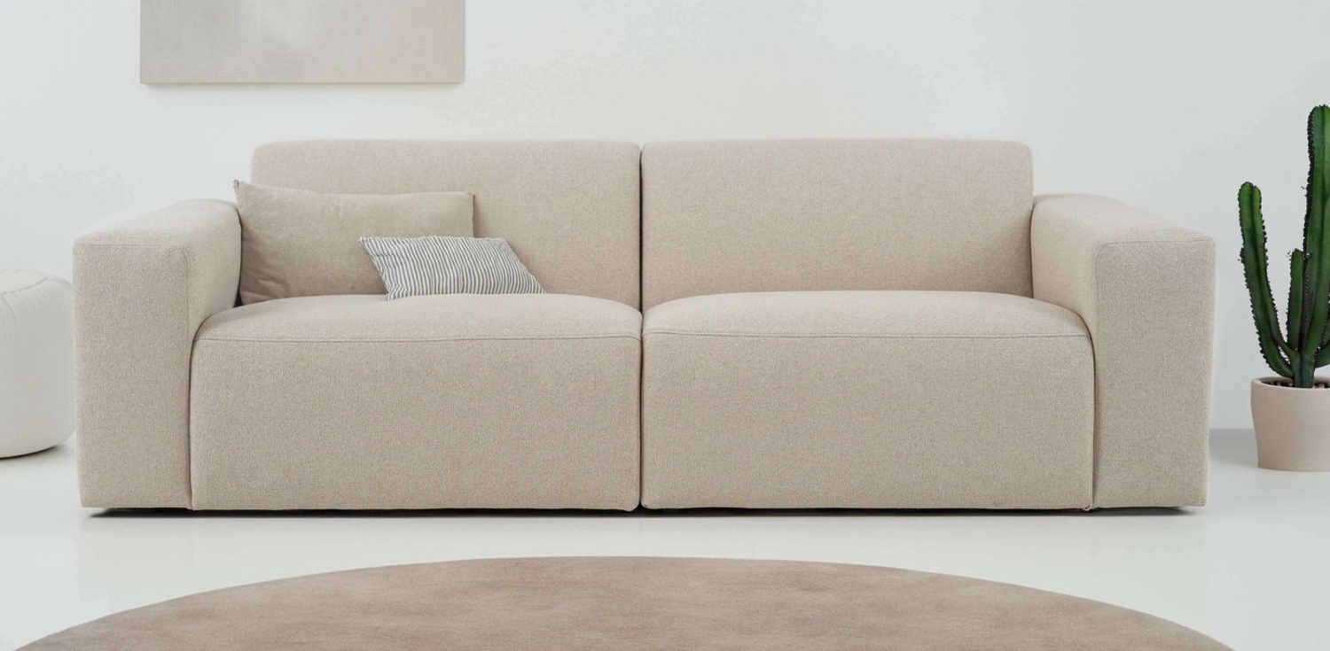 INOSIGN 3-Sitzer Koa, 228 cm, Modulsofa in Webstoff, Cord, Struktur, Designsofa, weicher Lounge-Sitzkomfort, Welleunterfederung, bodentief Bild 1