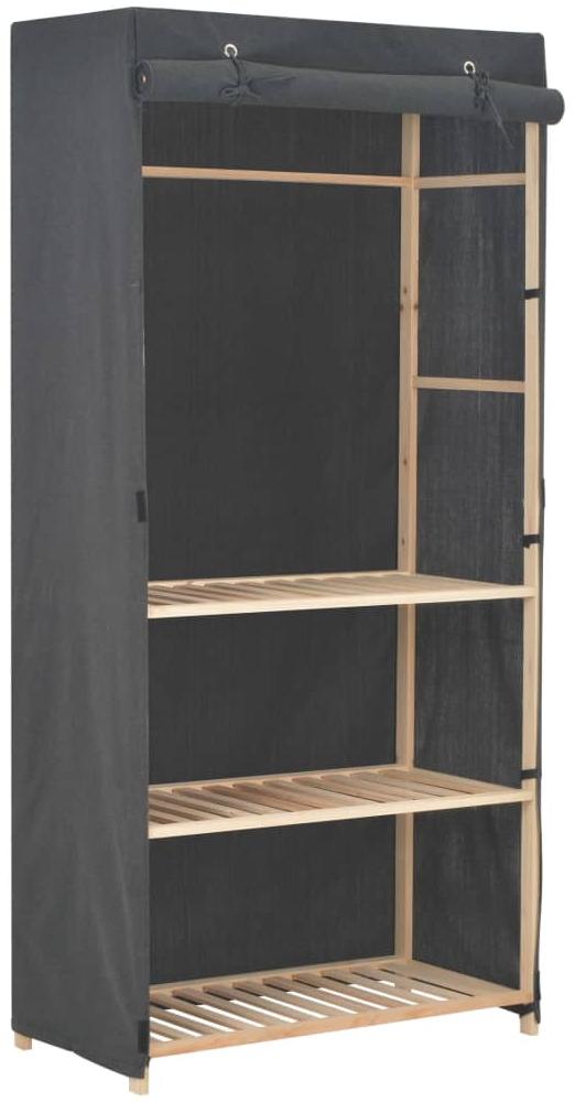 vidaXL 3-stufiger Kleiderschrank Grau 79 x 40 x 170 cm Stoff 248187 Bild 1