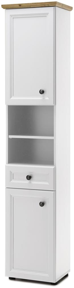 Hochschrank >Tomlin< in Weiß - 41x191x32cm (BxHxT) Bild 1