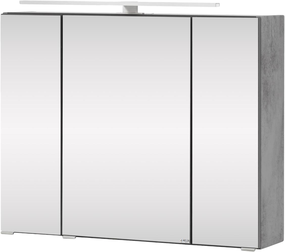 Spiegelschrank >Stockholm< in Oxid Stone - 80x64x20 (BxHxT) Bild 1