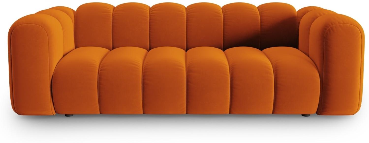 Micadoni Sofa Lupine 3-Sitzer Samtstoff Terrakotta Bild 1