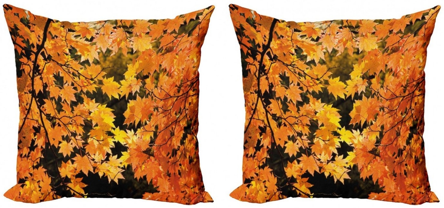 Abakuhaus Kissenbezüge Modern Accent Doppelseitiger Digitaldruck, (2 Stück), Blätter Vivid Herbst-Ahornblätter Bild 1