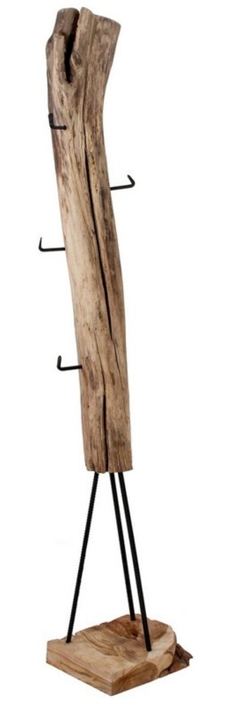 SAM® Garderobenständer Mason, Kleiderständer Mason, Teakholz, Unikat mit Metallstangengestell Bild 1