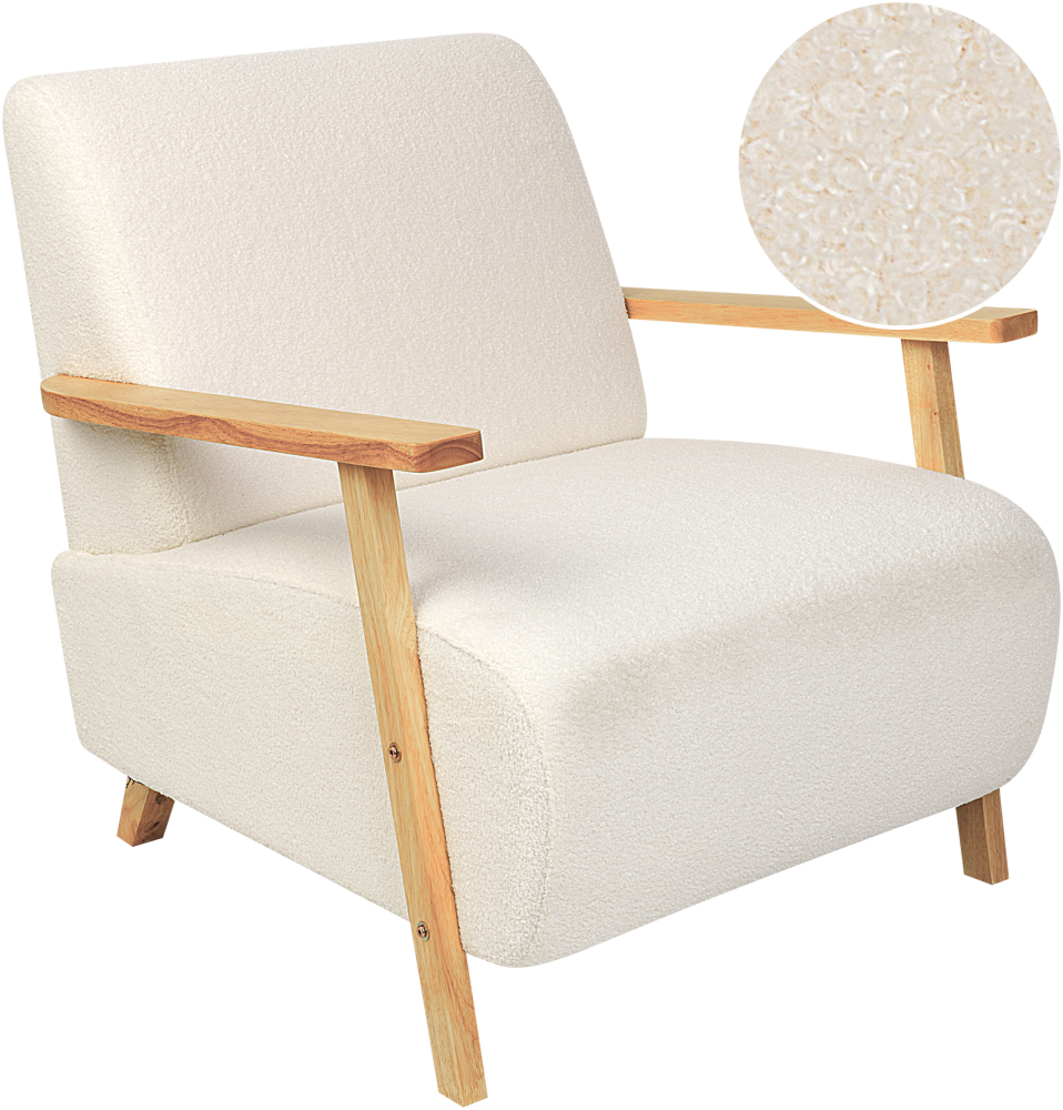 Sessel LESJA Bouclé Helles Beige Bild 1