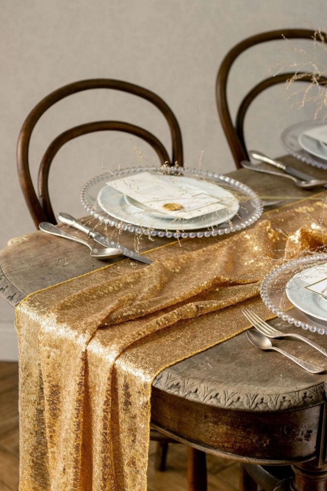 texpot Tischläufer mit Pailletten zuschneidbar (1-tlg) Bild 1