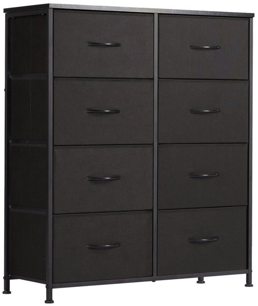 SURFOU Kommode Schubkastenkommode mit 8 Schubladen Sideboard Mehrzweckschrank (mit Metallgestell Schubladen aus Stoff, Schubladenschrank), für Schlafzimmer, Wohnzimmer, Kinderzimmer, Flur, Aufbewahrungsschrank Bild 1