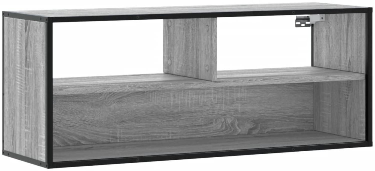 vidaXL TV-Schrank Grau Sonoma 100x31x39,5 cm Holzwerkstoff und Metall 848937 Bild 1
