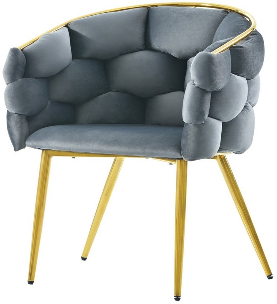 Celya Stuhl (1-St), Esszimmerstühle, Make-up Stühle, Samtstuhl, Sessel (1 St), Stühle mit Metallbeinen, beige Stühle, Bubble Stühle Bild 1