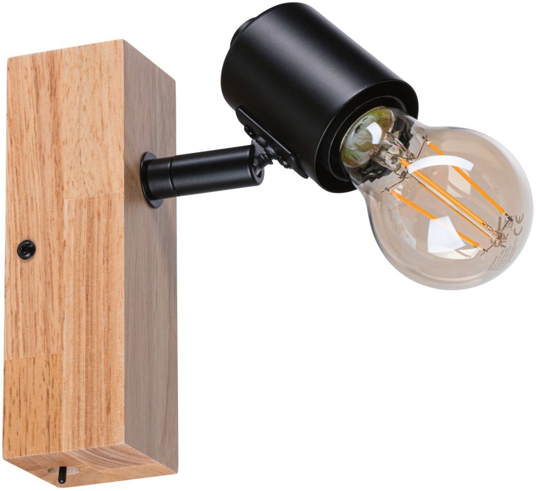 Paulmann 66770 Spotlight Arvid 1-flammig E27 230V max. 20W Schwarz Holz Bild 1