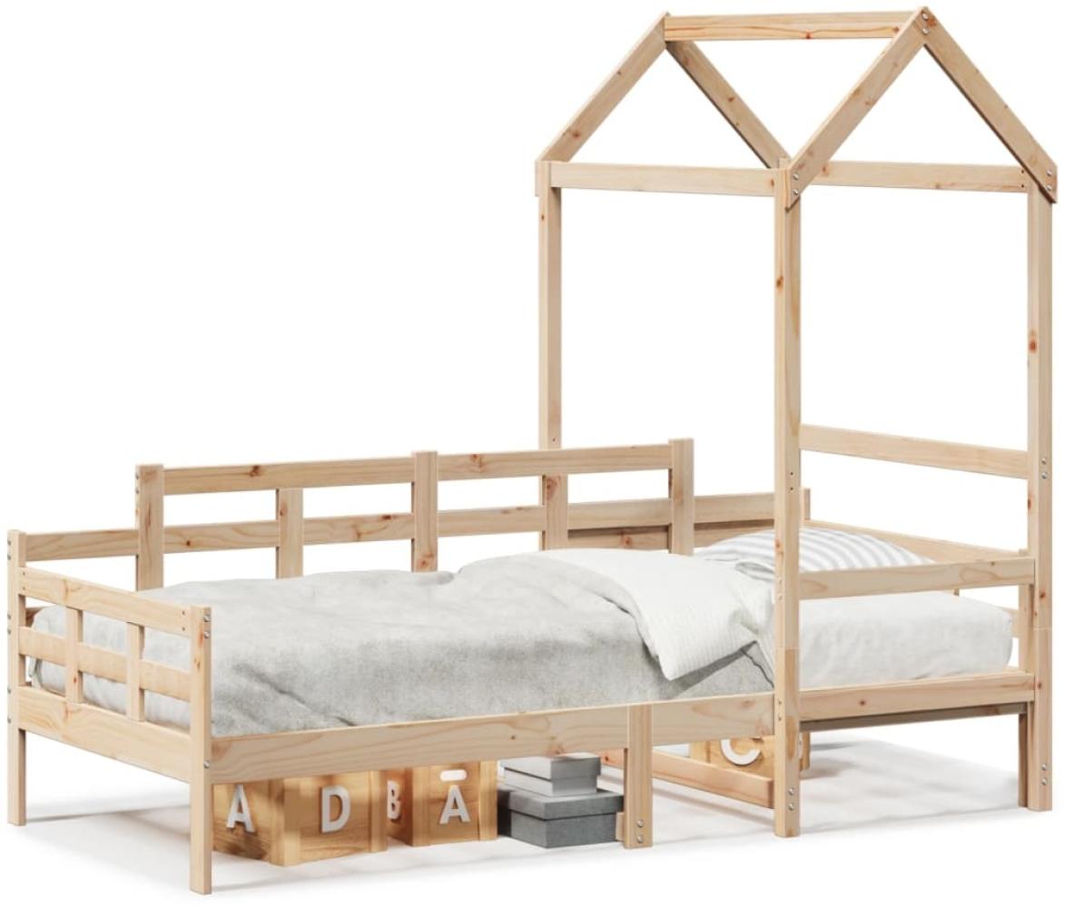 vidaXL Tagesbett mit Dach 90x200 cm Massivholz Kiefer 3282300 Bild 1