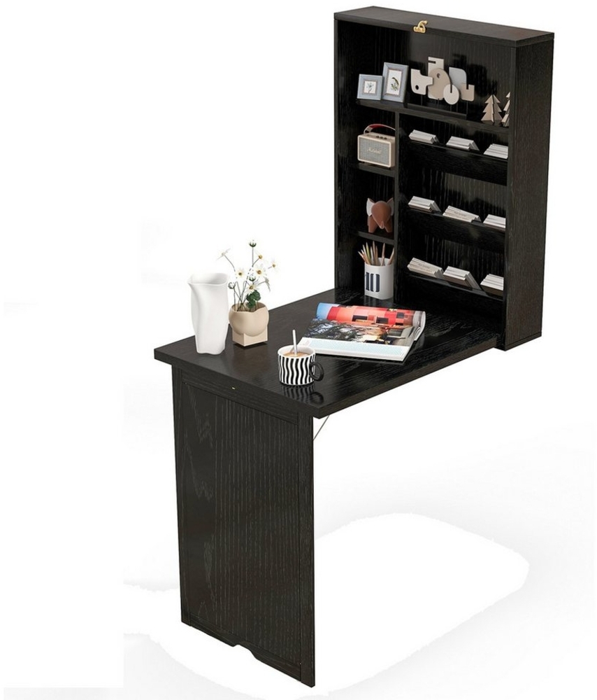 COSTWAY Klapptisch, mit Stauraum, platzsparend klappbar 60x94,5x151cm Bild 1