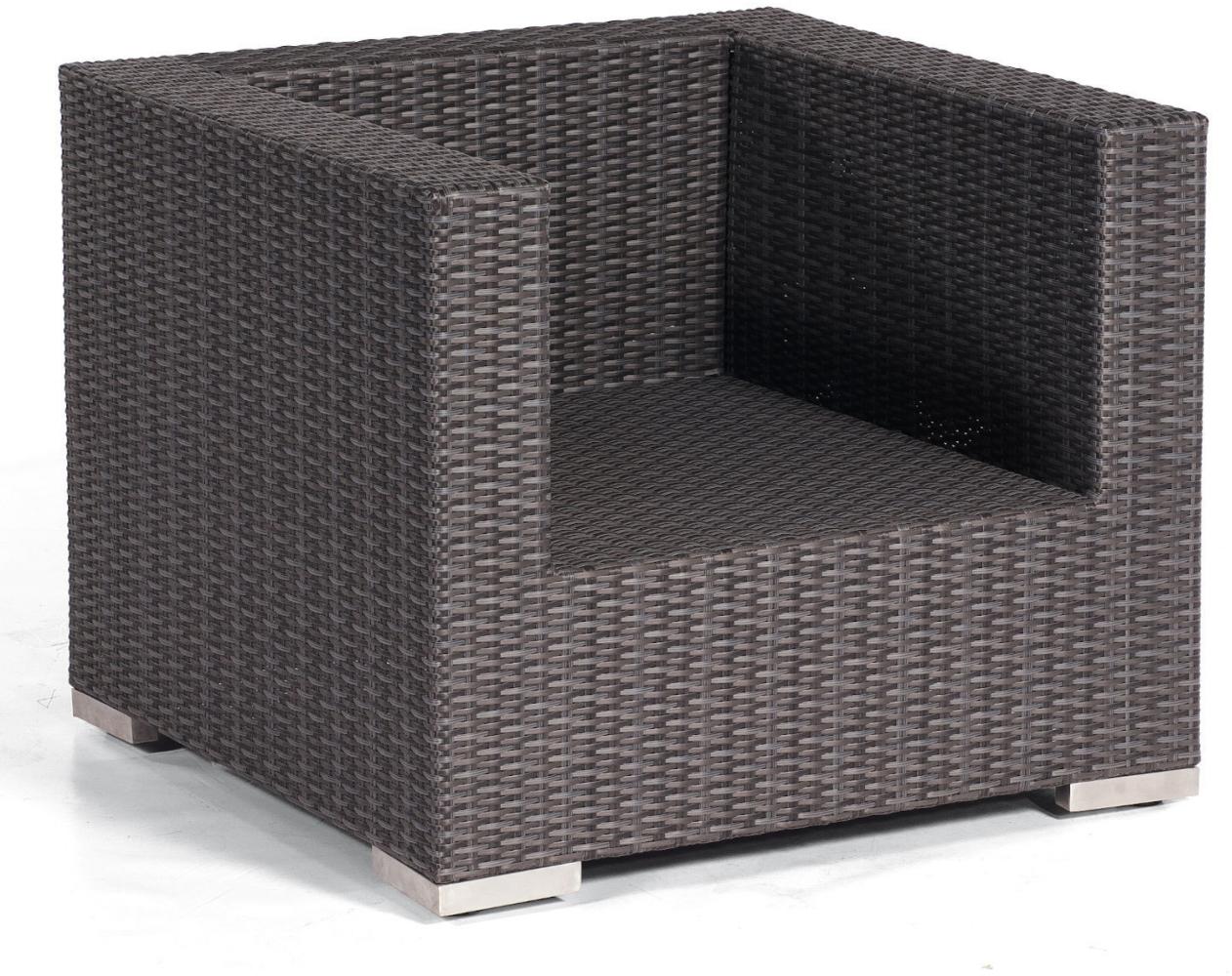 Sonnenpartner Lounge-Sessel Residence Alu/Polyrattan graphit-schwarz mit Kissen Bild 1