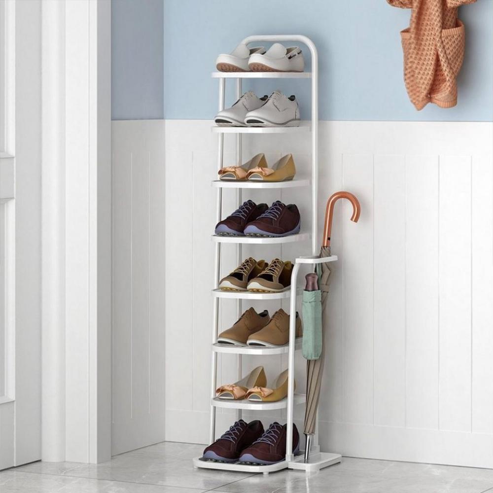 Vicbuy Schuhregal Schuhschrank 8 Ebenen, 121cm platzsparend Schuhständer, Schuh-Organizer, 8-stöckig Regalwürfel Standregal Aufbewahrung Deko Bild 1