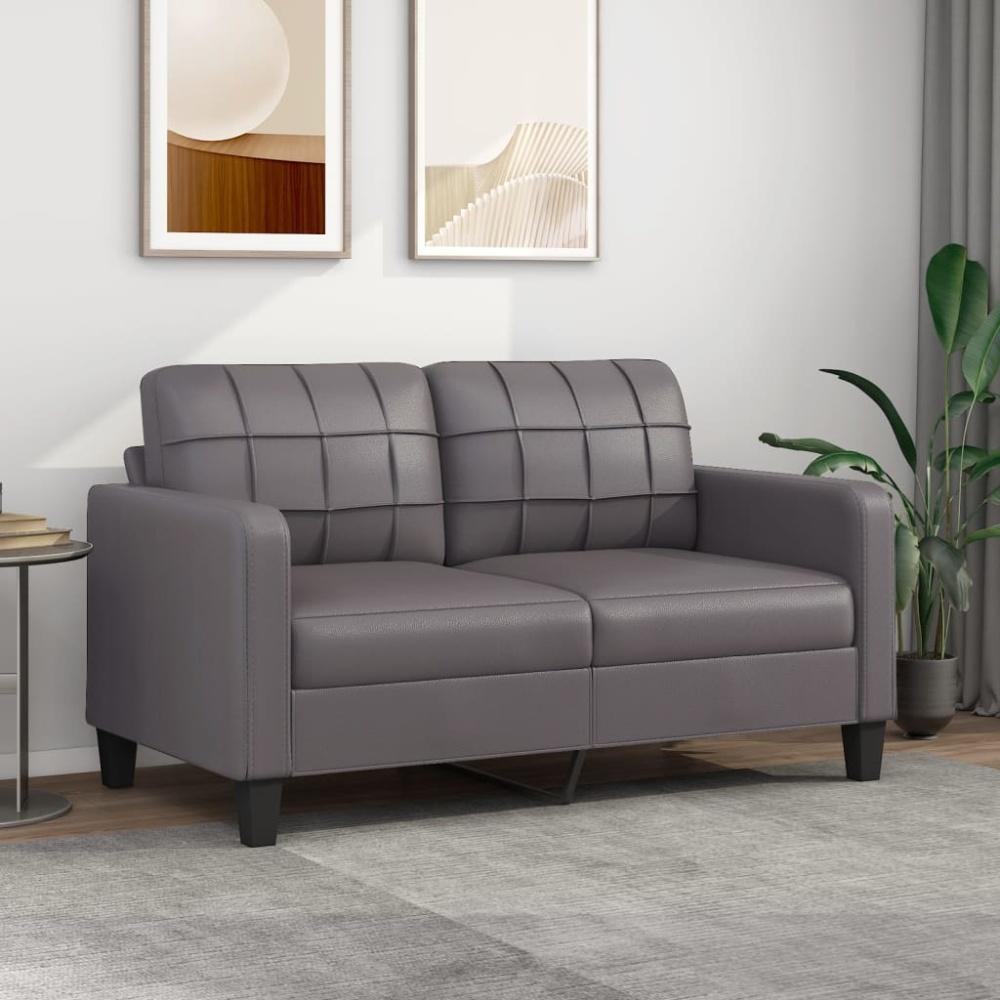 vidaXL 2-Sitzer-Sofa Grau 140 cm Kunstleder 359119 Bild 1